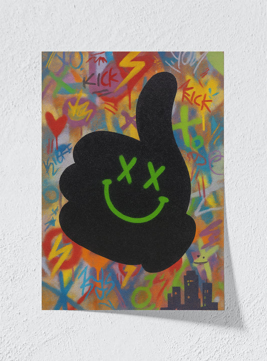 SMILE LIKE A WARNING SIGN - Unframed