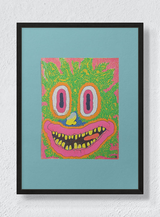 SMILING UNTIL THE JAW SNAPS - Black frame canvas