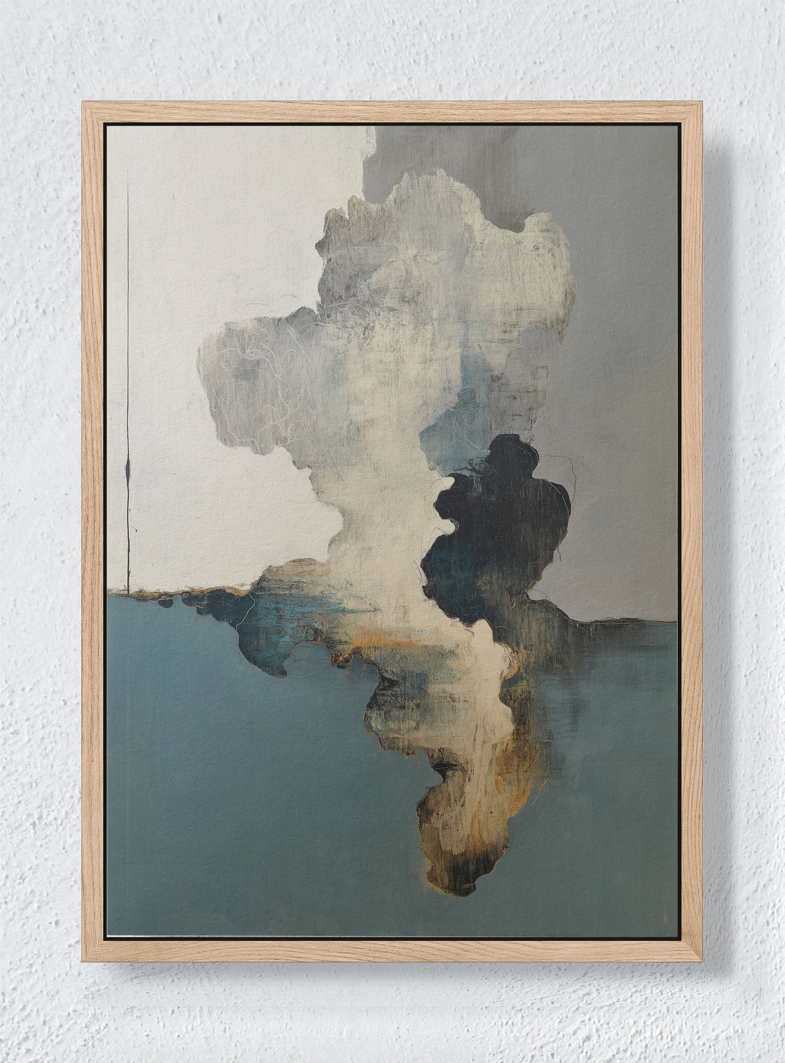 SMOKE AND MIRRORS - Natural frame canvas