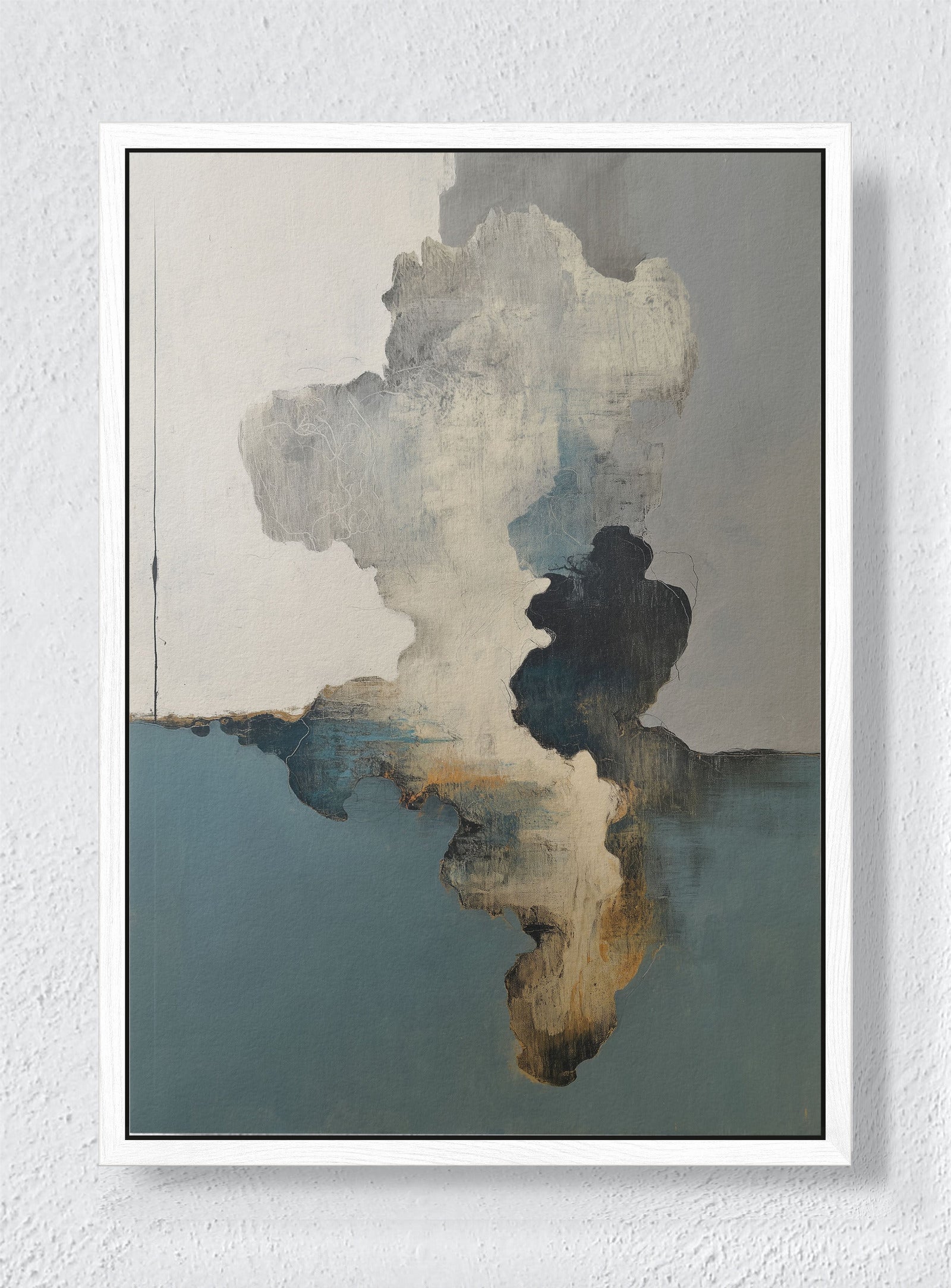SMOKE AND MIRRORS - White frame canvas