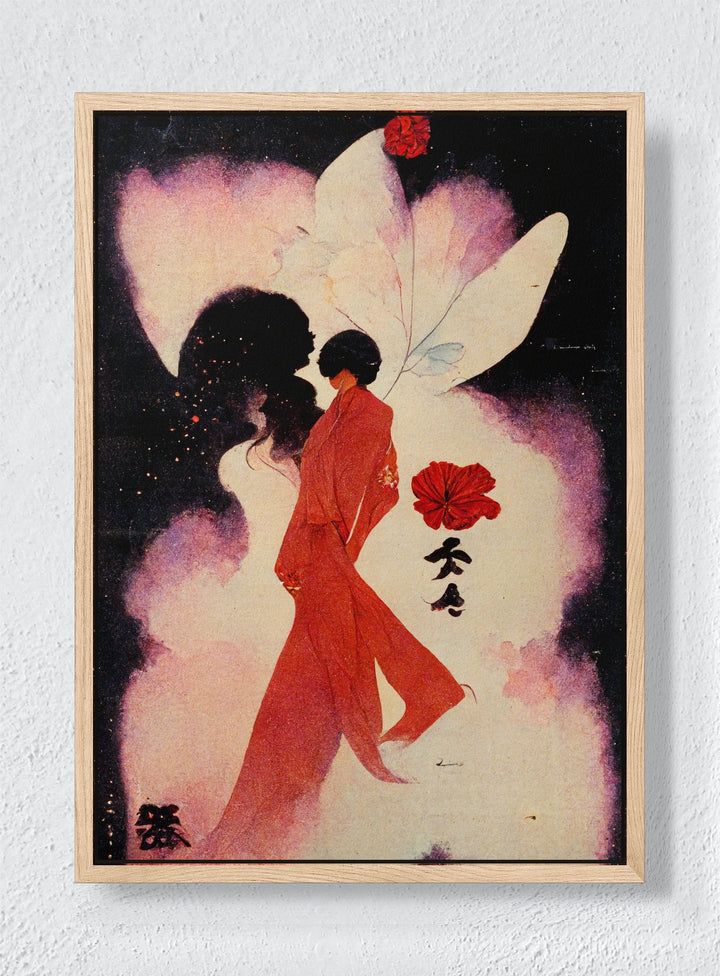 SMOKE & SILK - Natural frame canvas