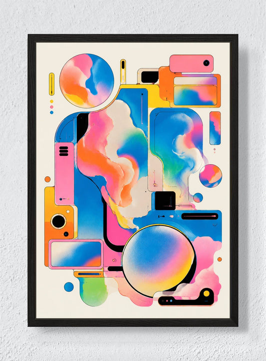 SOFT MACHINES FOR A BRIGHTER DAY - Black frame canvas