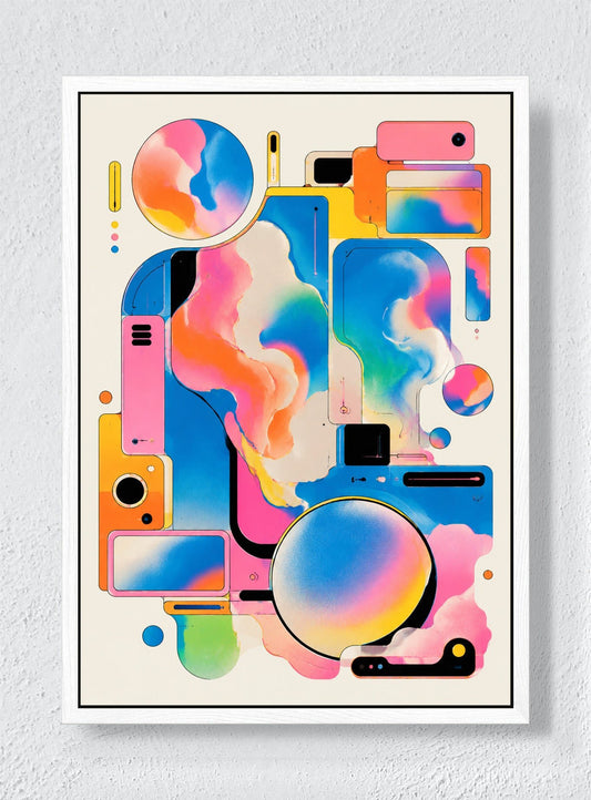 SOFT MACHINES FOR A BRIGHTER DAY - White frame canvas