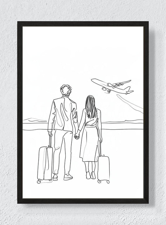SOMEWHERE WITH YOU - Black frame canvas