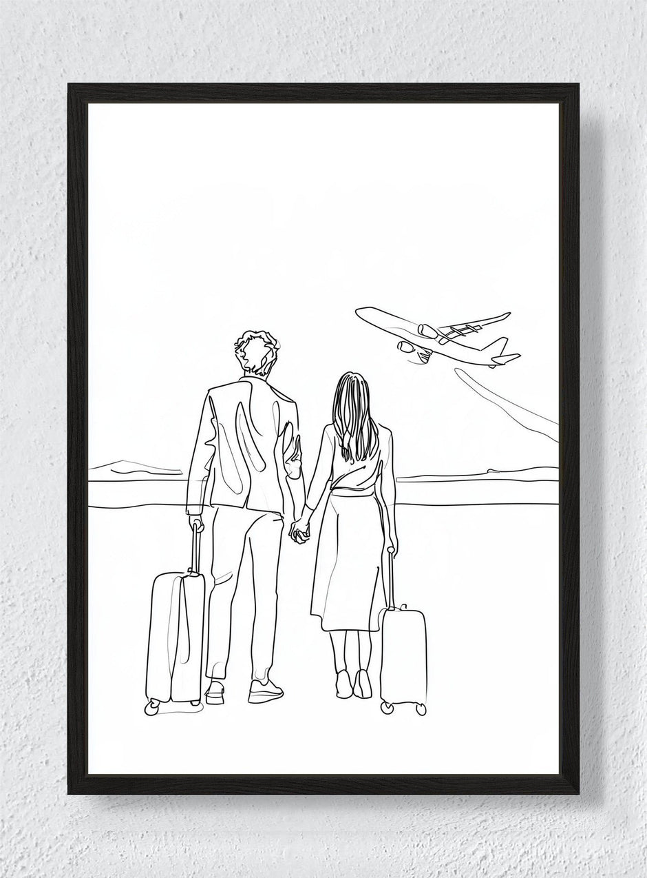 SOMEWHERE WITH YOU - Black frame canvas