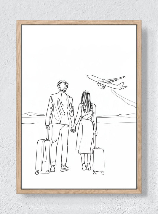 SOMEWHERE WITH YOU - Natural frame canvas