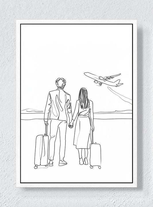 SOMEWHERE WITH YOU - White frame canvas