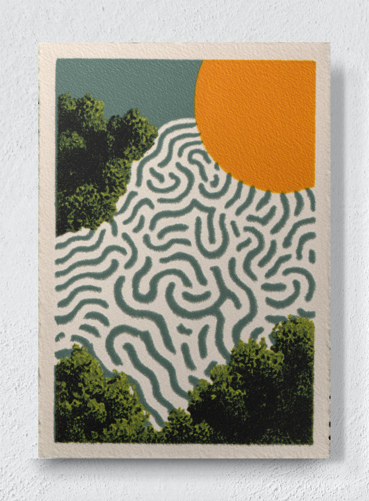 SPHERES AND UNFINISHED LANGUAGE - Unframed canvas