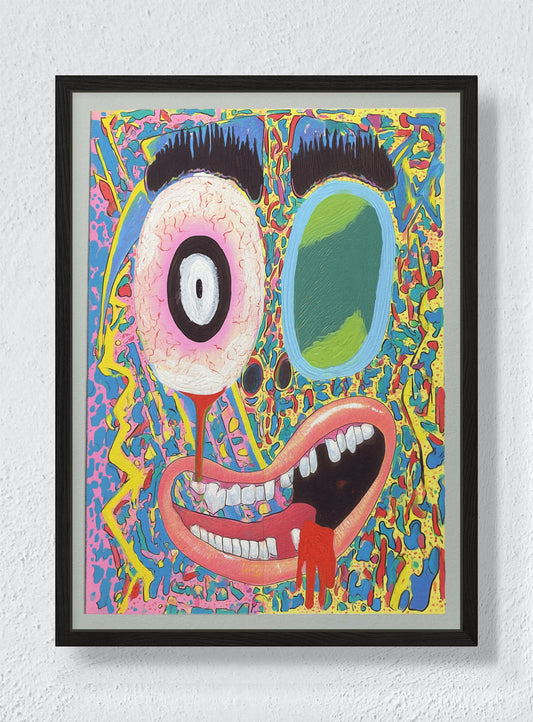 SPILLING SECRETS ON THE FLOOR - Black frame canvas