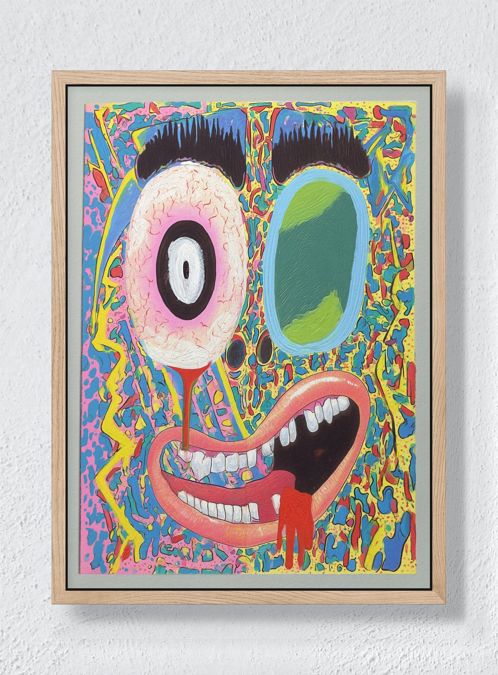 SPILLING SECRETS ON THE FLOOR - Natural frame canvas