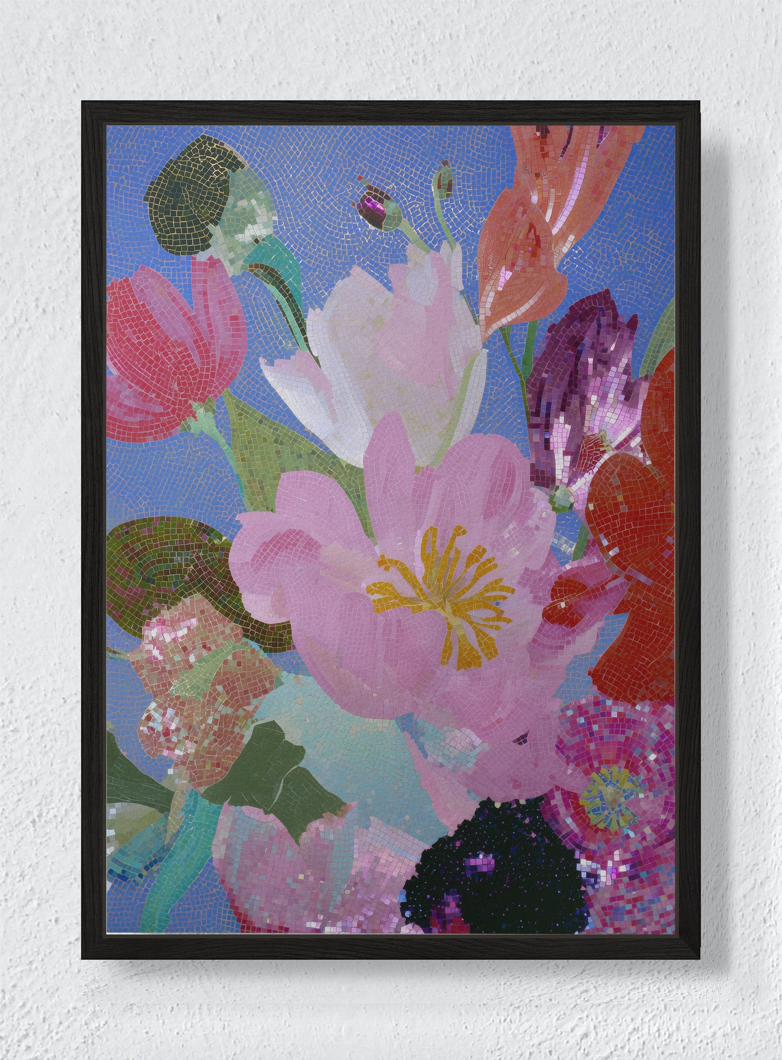 STAINED SKY GARDEN - Black frame canvas