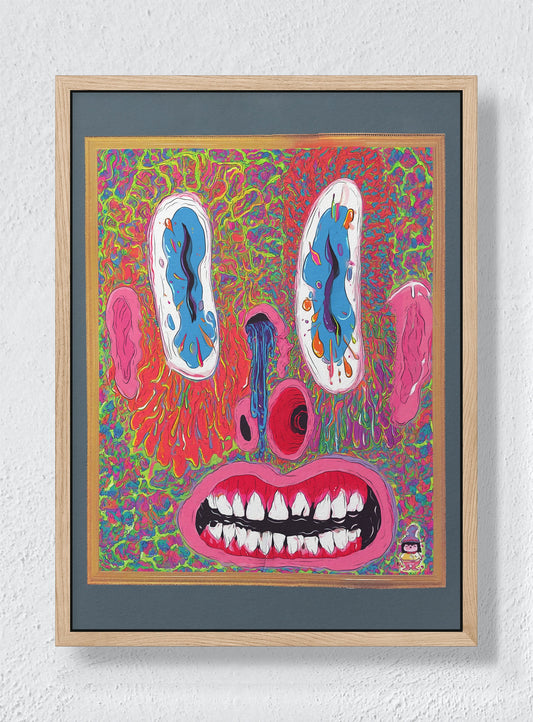 STARE OF THE GALLERY OWNER - Natural frame canvas