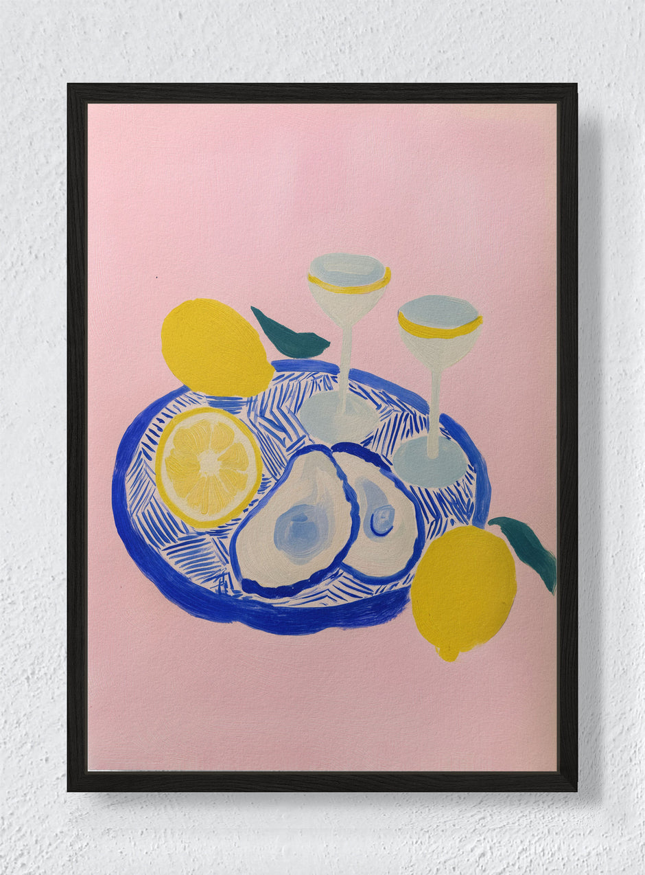 STILL LIFE WITH SHARP NOTES - Black frame canvas