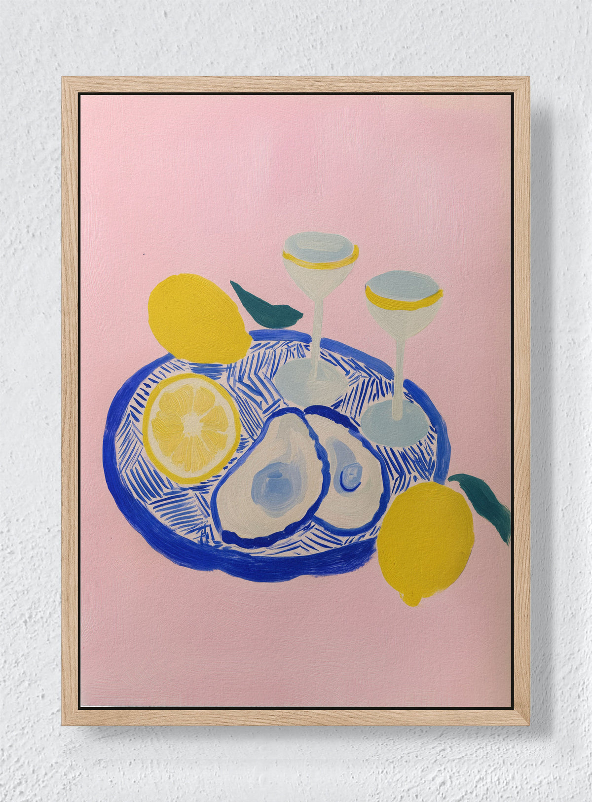 STILL LIFE WITH SHARP NOTES - Natural frame canvas