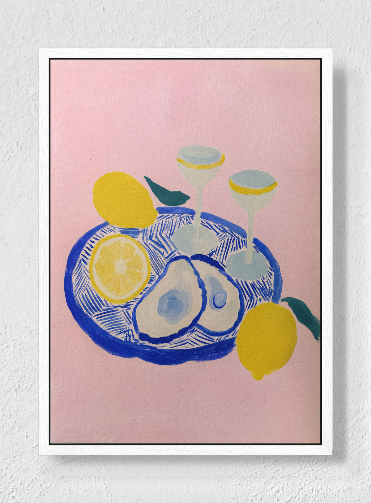 STILL LIFE WITH SHARP NOTES - White frame canvas
