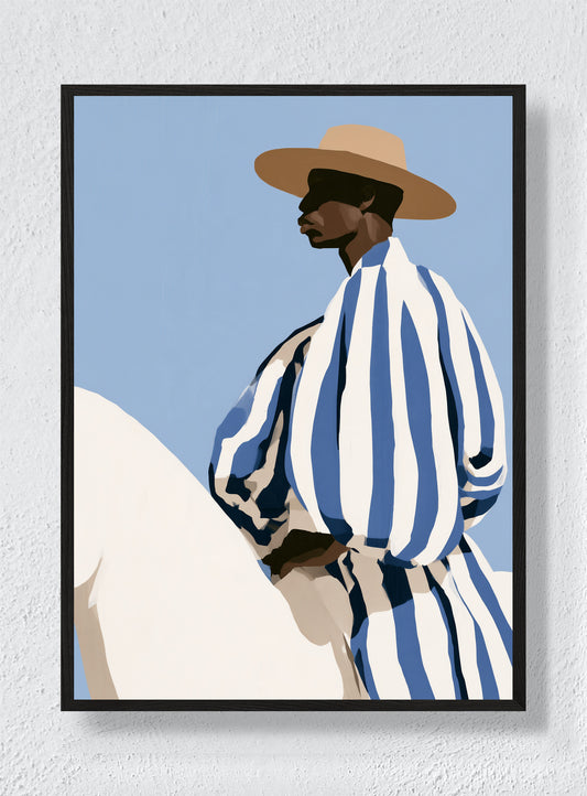 STRIPES IN THE SUN - Black Frame