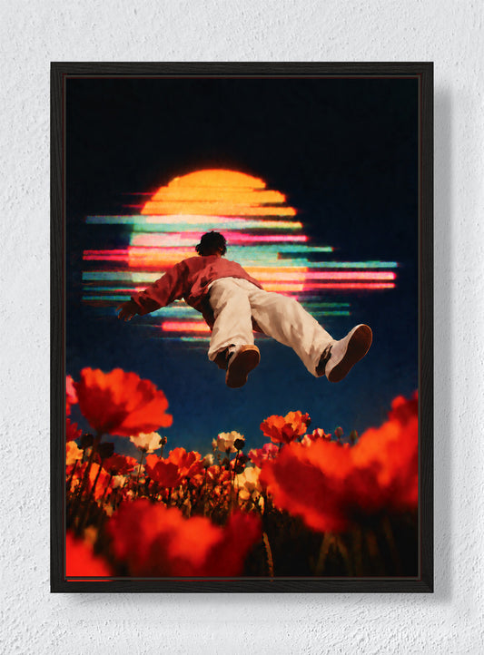 THE PERSON WHO MISSED GRAVITY - Black frame canvas