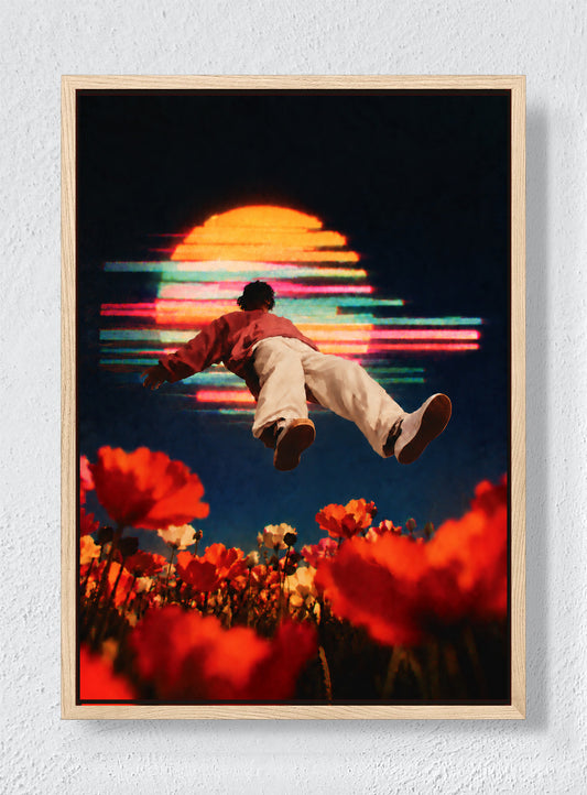 THE PERSON WHO MISSED GRAVITY - Natural frame canvas