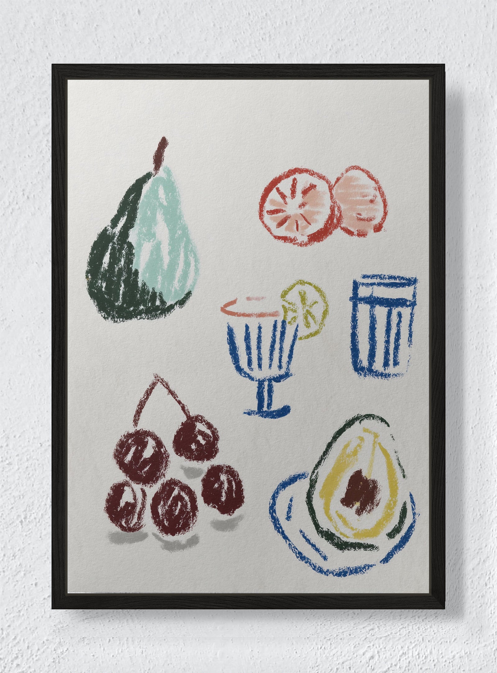 SUNDAY BRUNCH - Black frame canvas