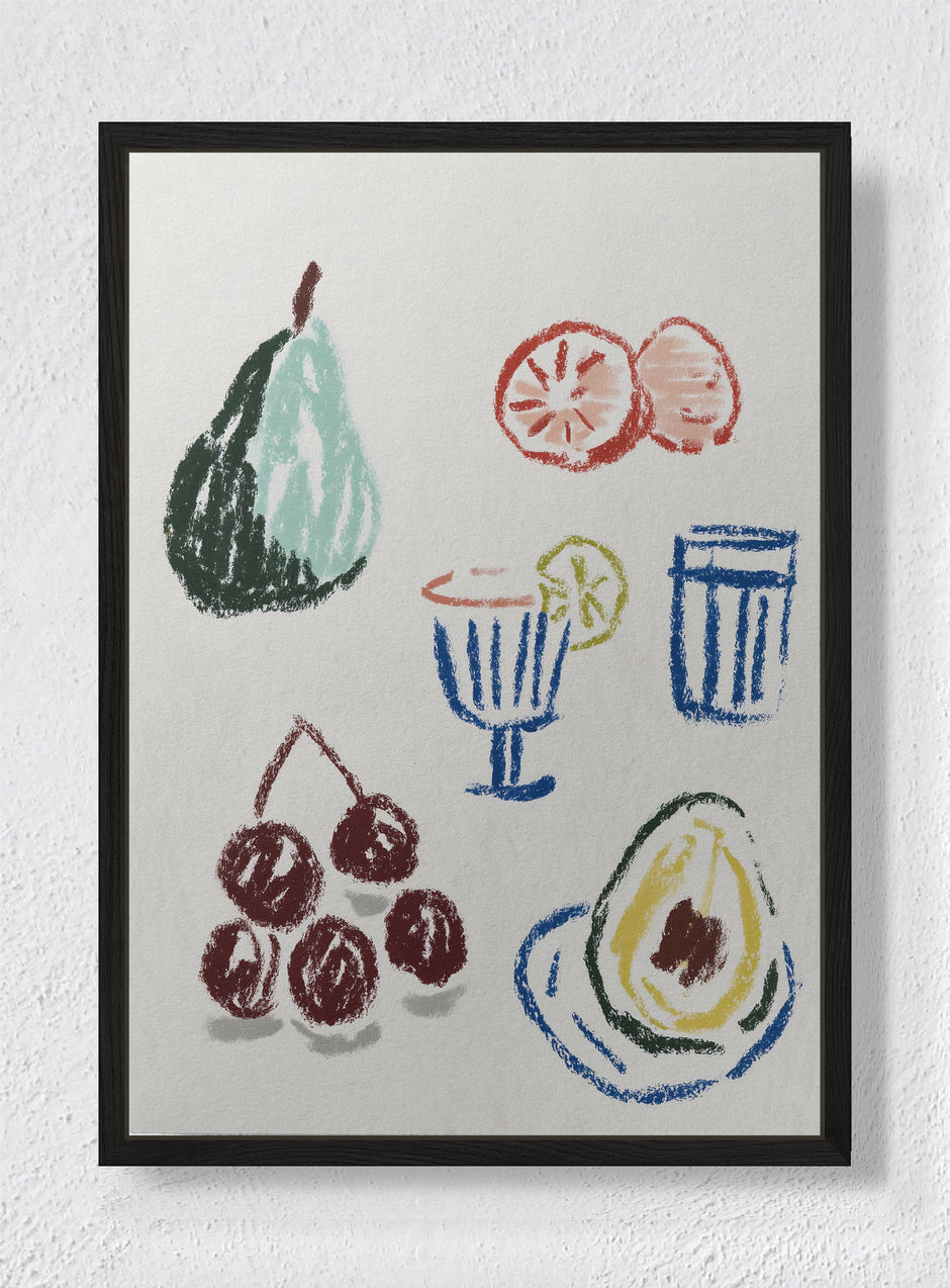 SUNDAY BRUNCH - Black frame canvas
