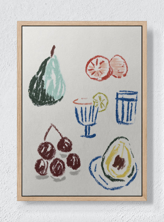 SUNDAY BRUNCH - Natural frame canvas