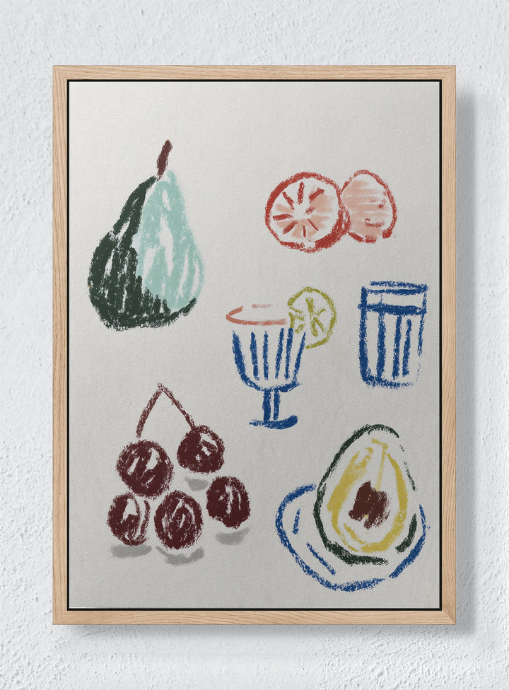 SUNDAY BRUNCH - Natural frame canvas
