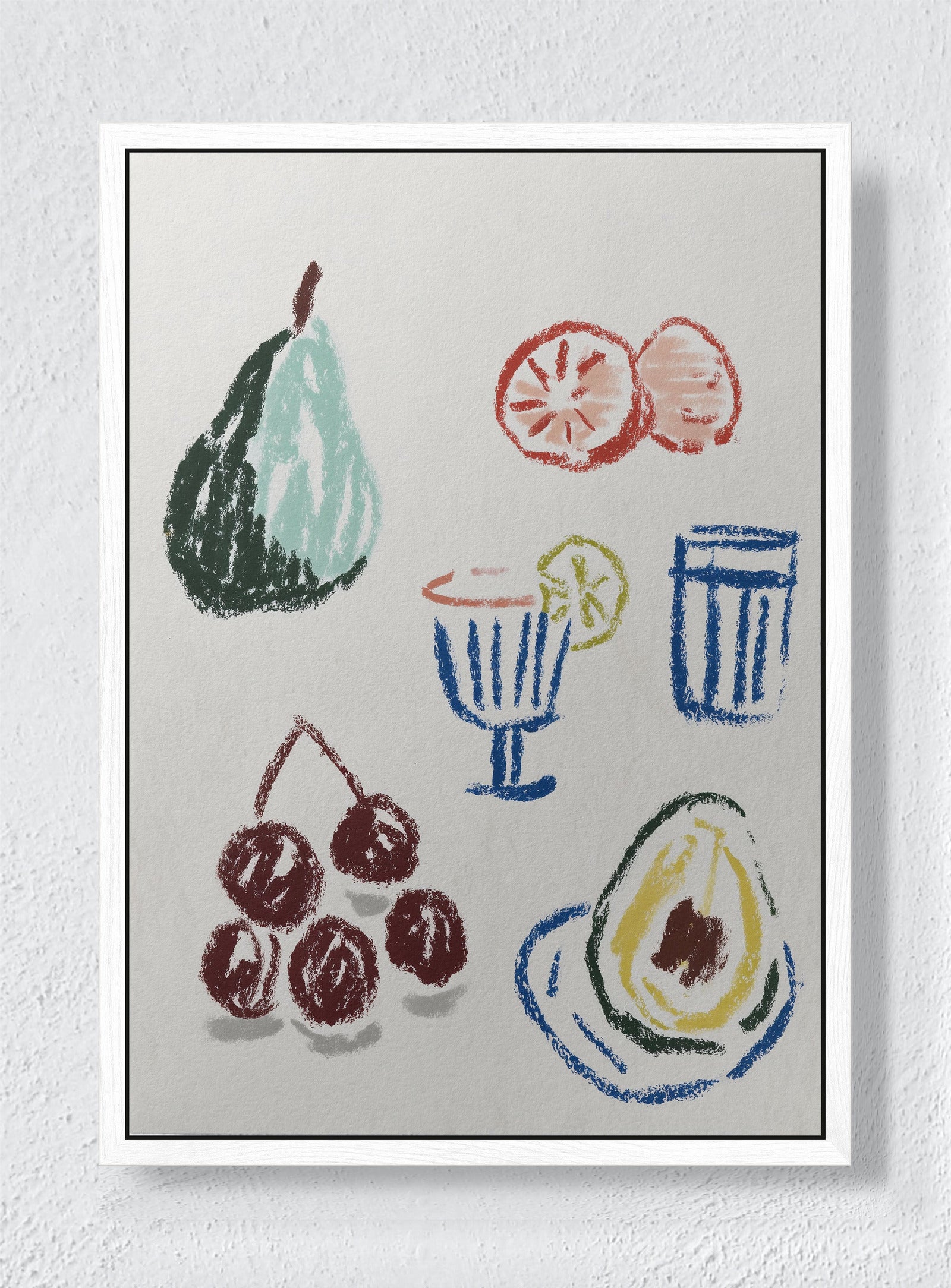SUNDAY BRUNCH - White frame canvas