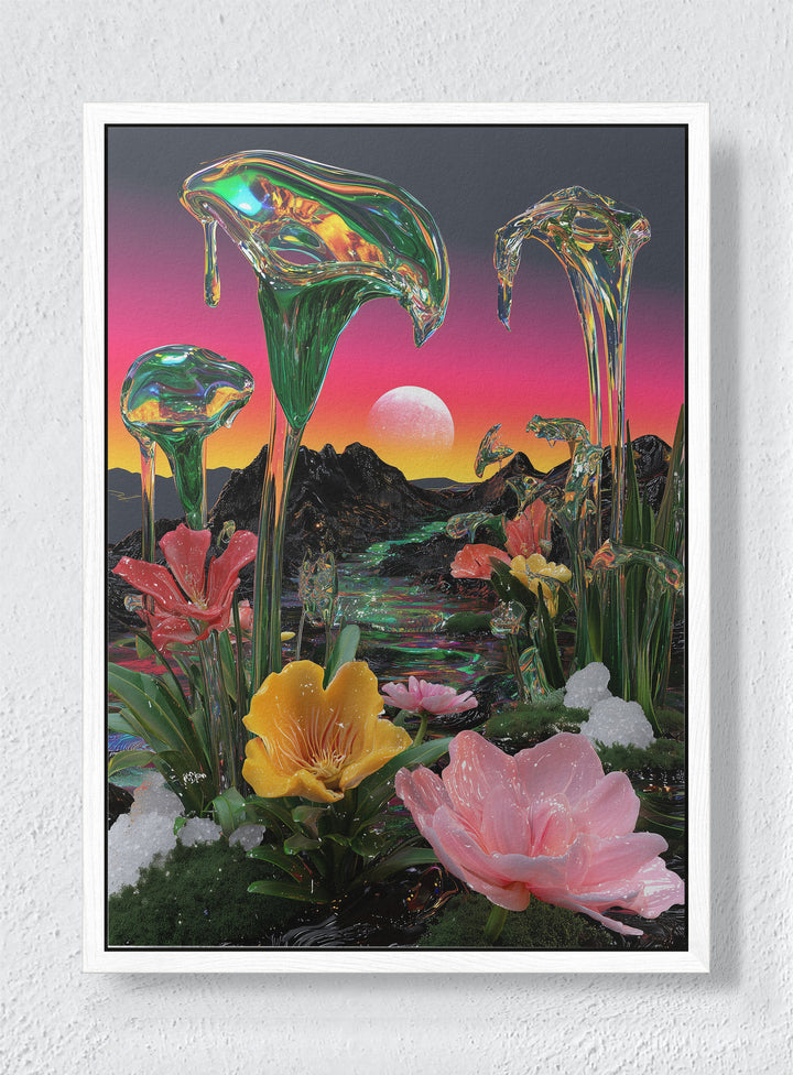 TANGLED ORIGAMI - White frame canvas