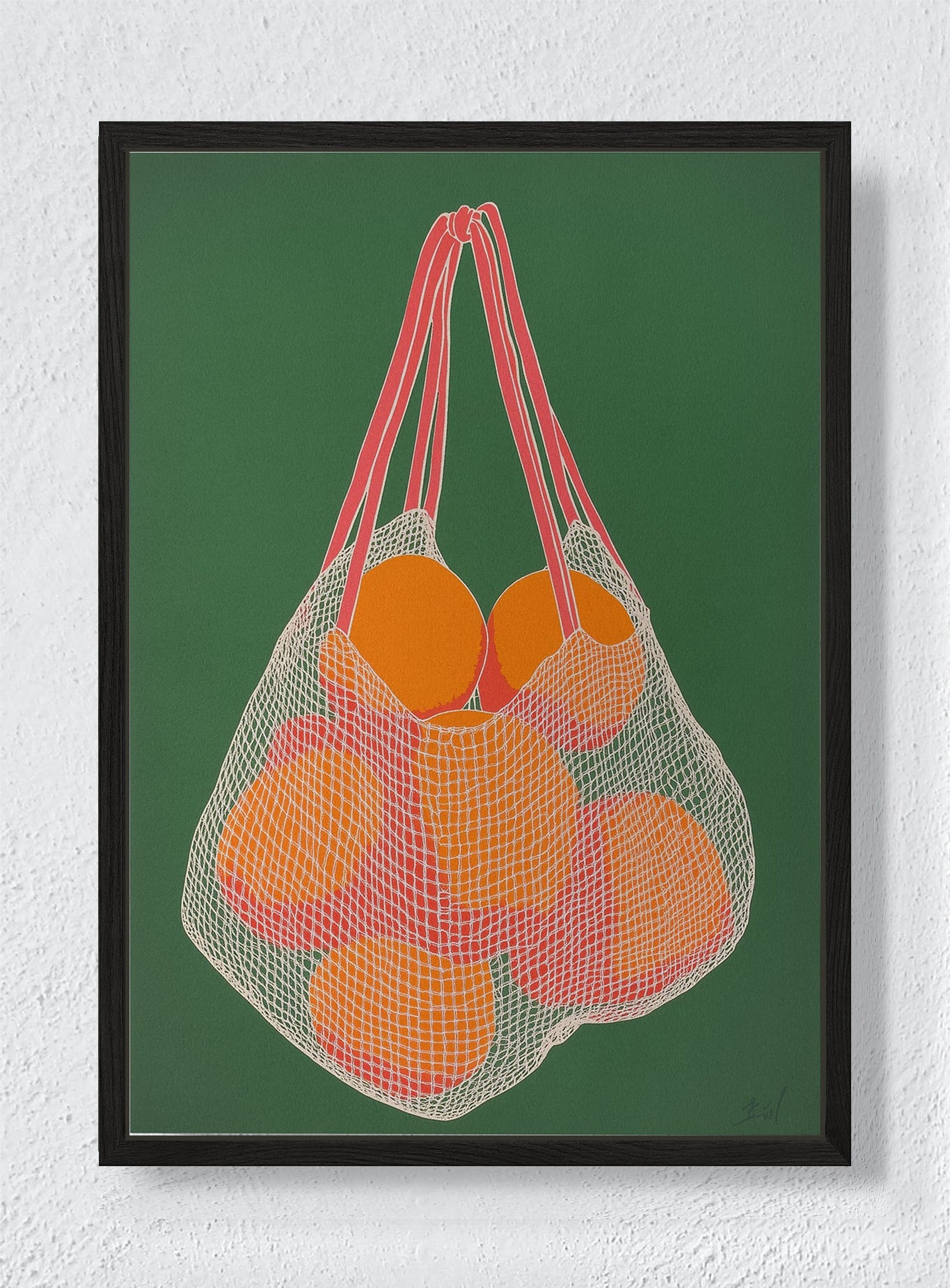 TANGLED SUN - Black frame canvas