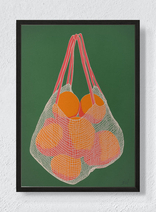 TANGLED SUN - Black frame canvas