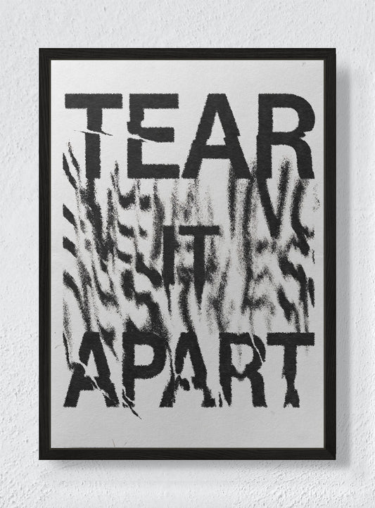 TEAR IT APART - Black frame canvas