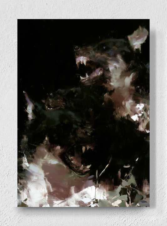 TEETH IN THE DARK - Unframed canvas