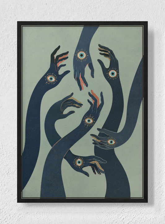TENDRILS - Black frame canvas