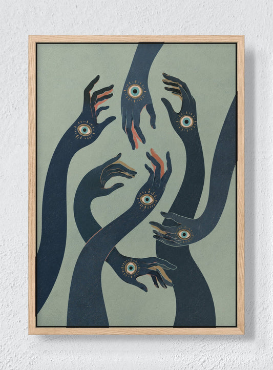 TENDRILS - Natural frame canvas