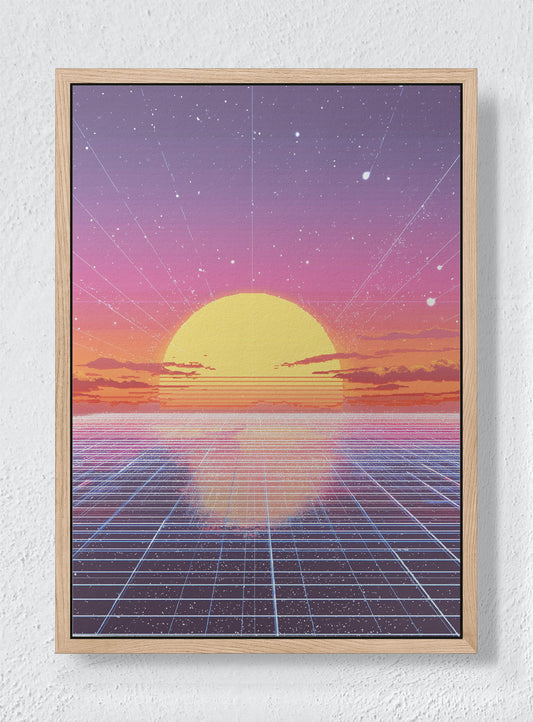TERMINAL DAWN - Natural frame canvas