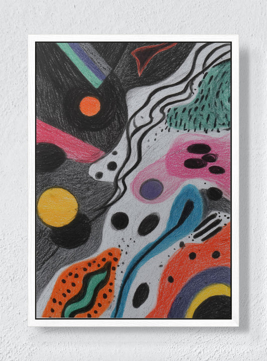 TERRAZZO DREAMS - White frame canvas