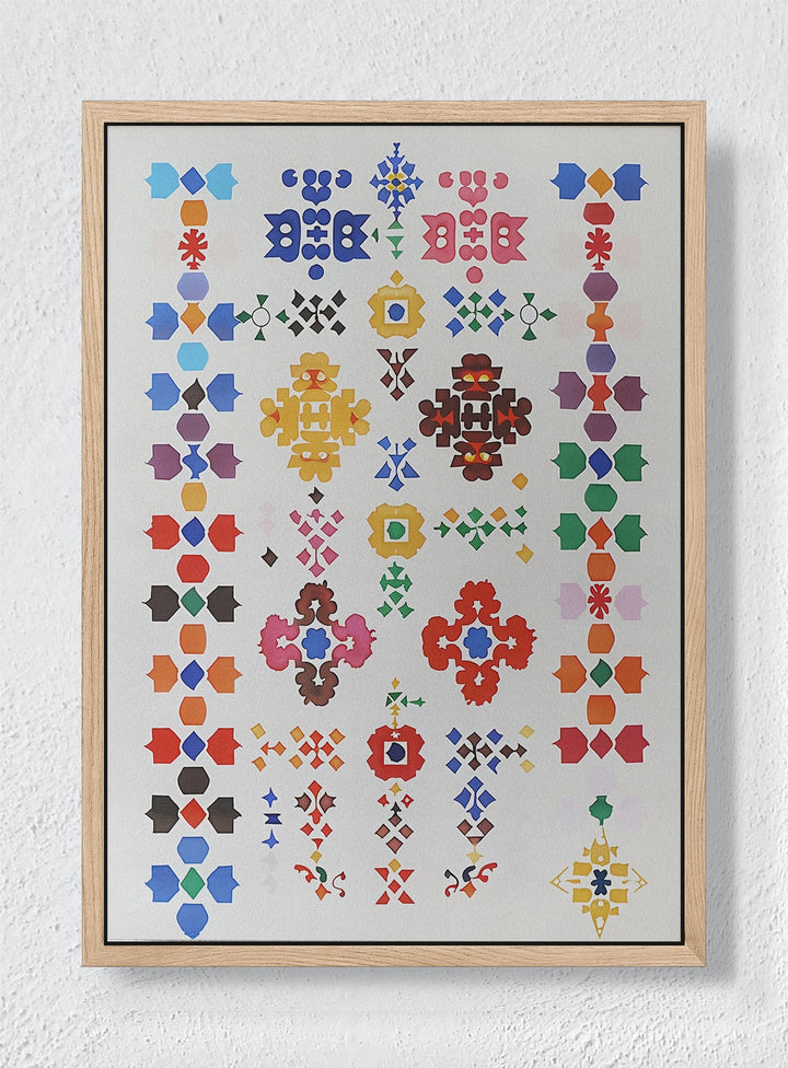 TESSELLATED DREAMS - Natural frame canvas