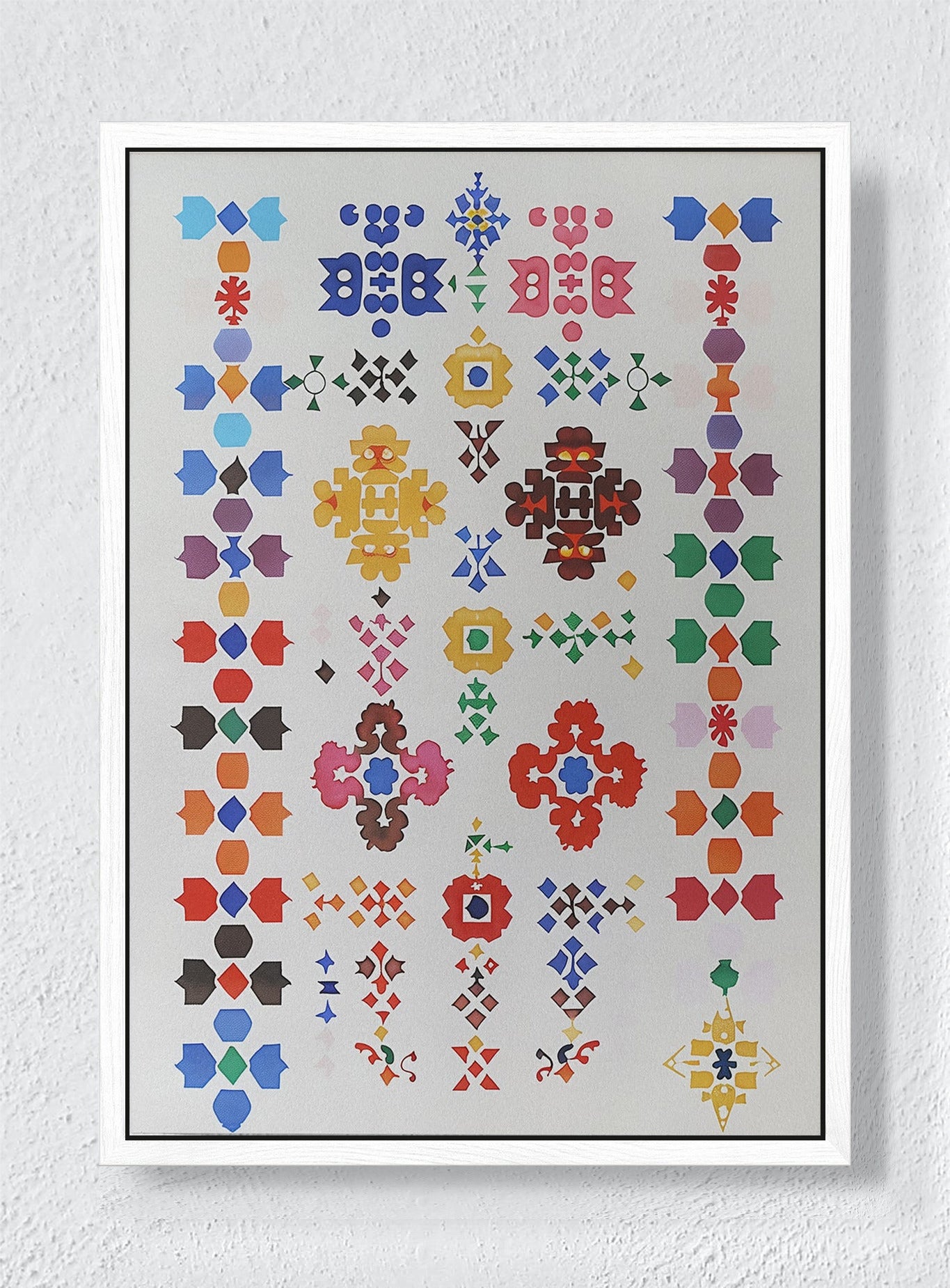 TESSELLATED DREAMS - White frame canvas