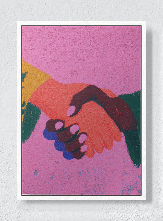 TEXTURED ACCORD - White frame canvas