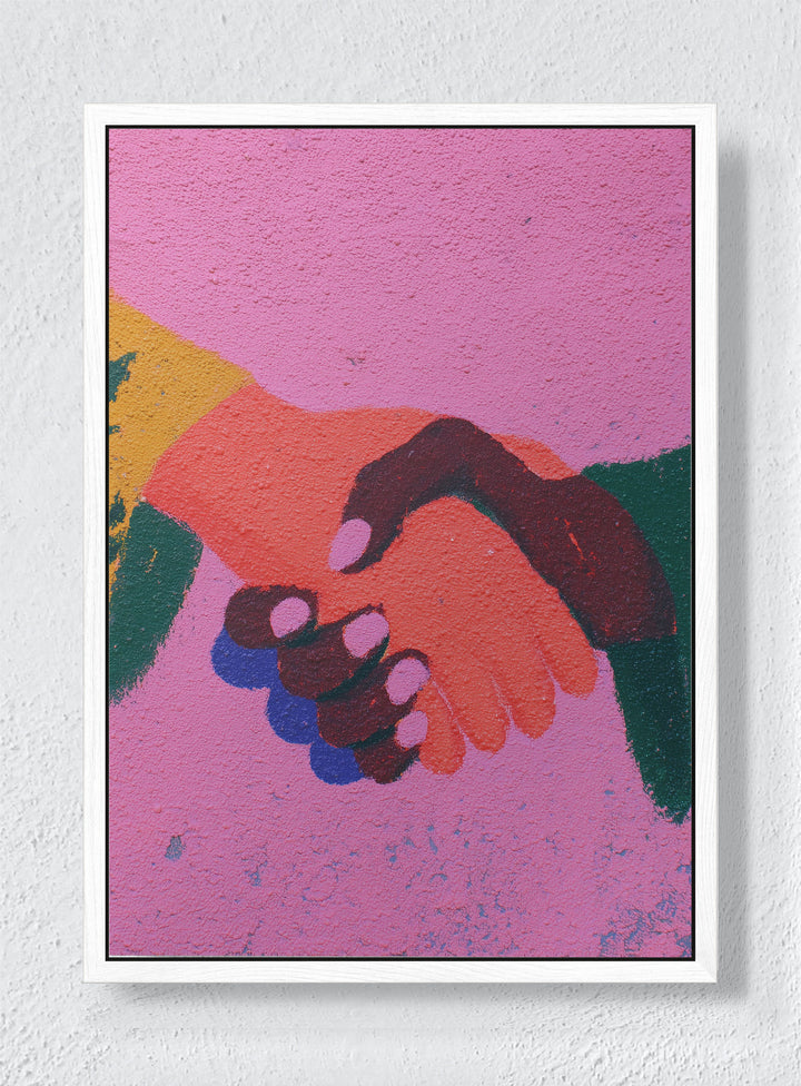 TEXTURED ACCORD - White frame canvas