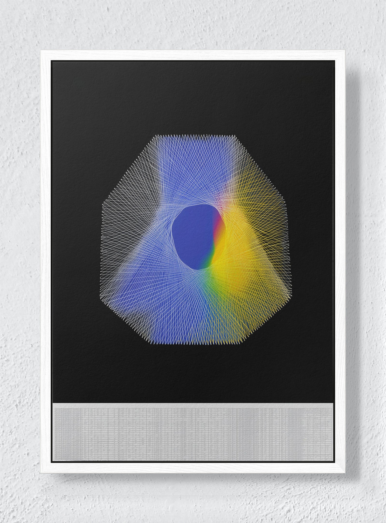 THE ART OF SLOW DISAPPEARING - White frame canvas