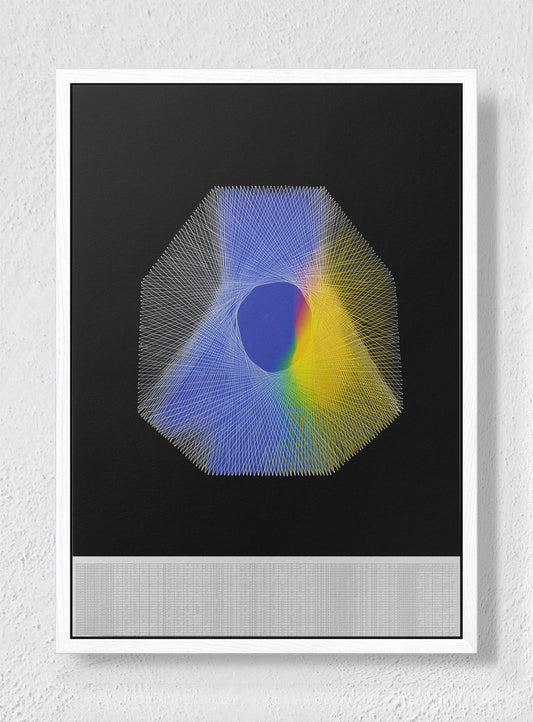 THE ART OF SLOW DISAPPEARING - White frame canvas