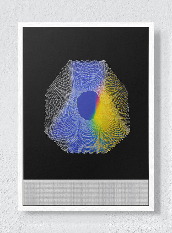 THE ART OF SLOW DISAPPEARING - White frame canvas