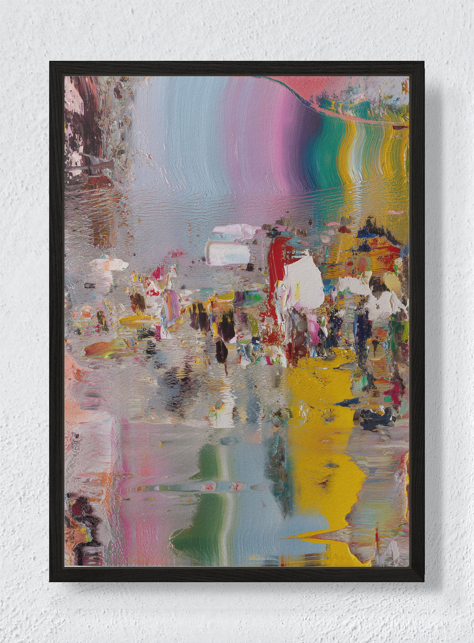 THE ART OF SPLITTING SOFTLY - Black frame canvas