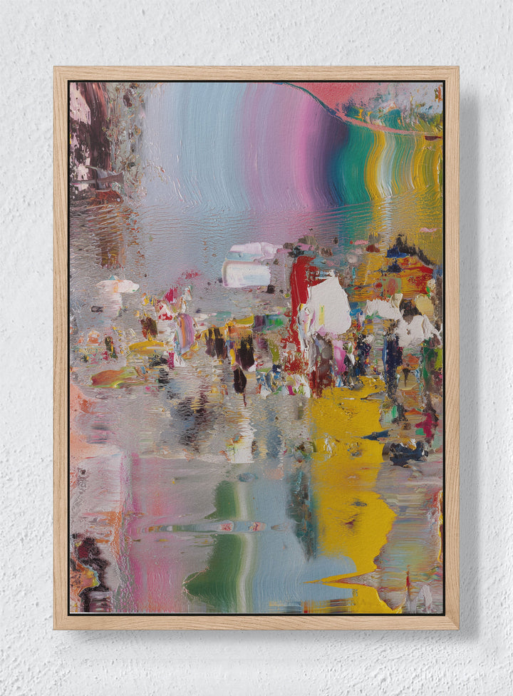 THE ART OF SPLITTING SOFTLY - Natural frame canvas