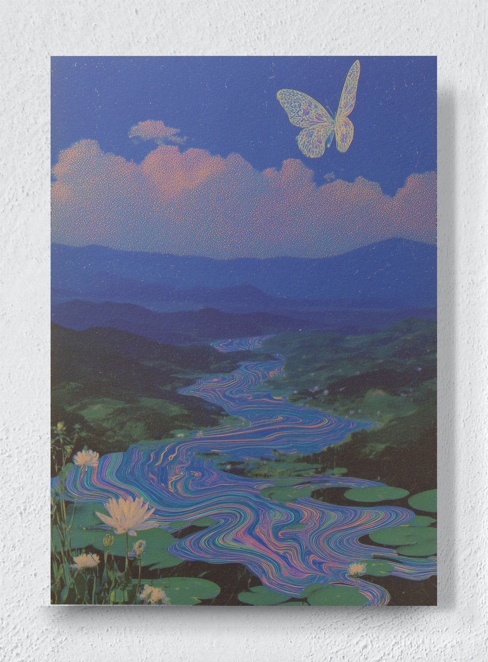 THE BUTTERFLY ABOVE THE WAKING LAND - Unframed canvas