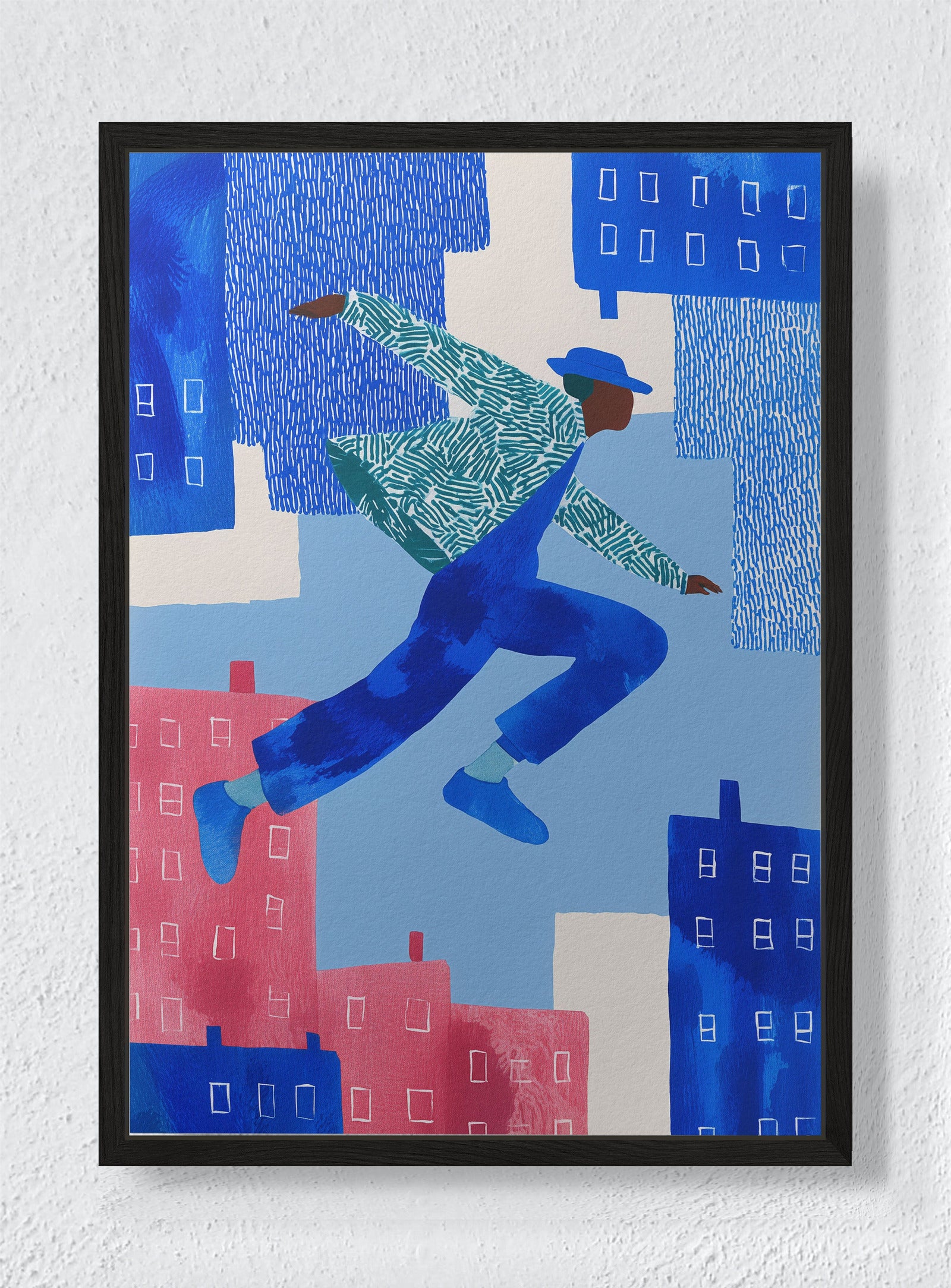 THE COMMUTER - Black frame canvas