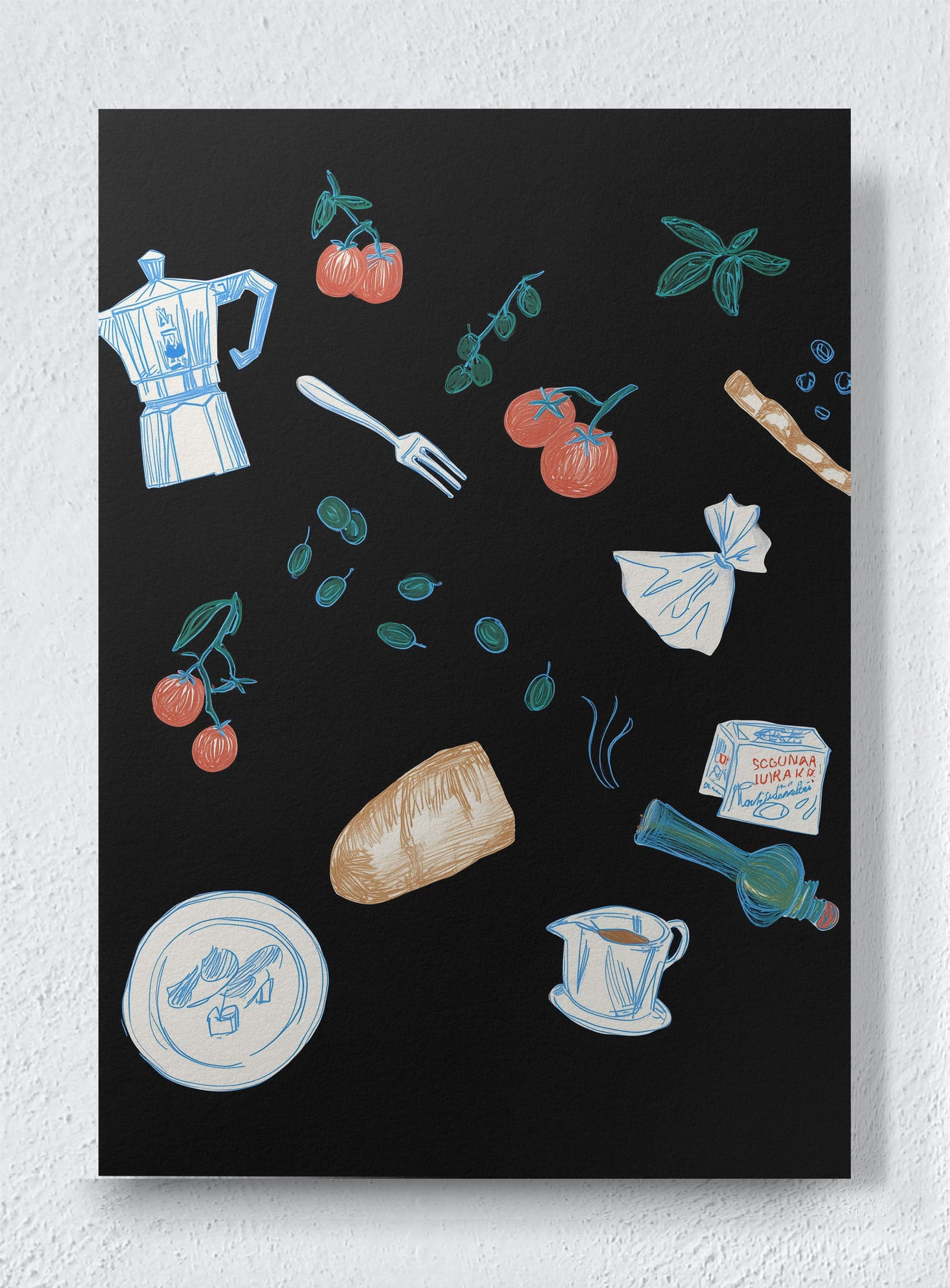 THE CULINARY COMPASS - Unframed canvas