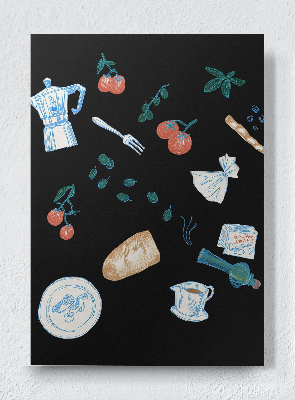 THE CULINARY COMPASS - Unframed canvas