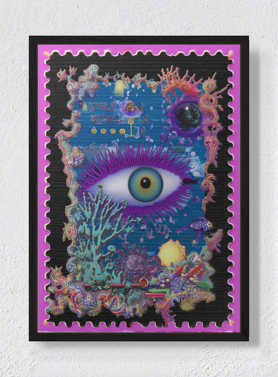 THE EYE THAT DRANK THE OCEAN - Black frame canvas